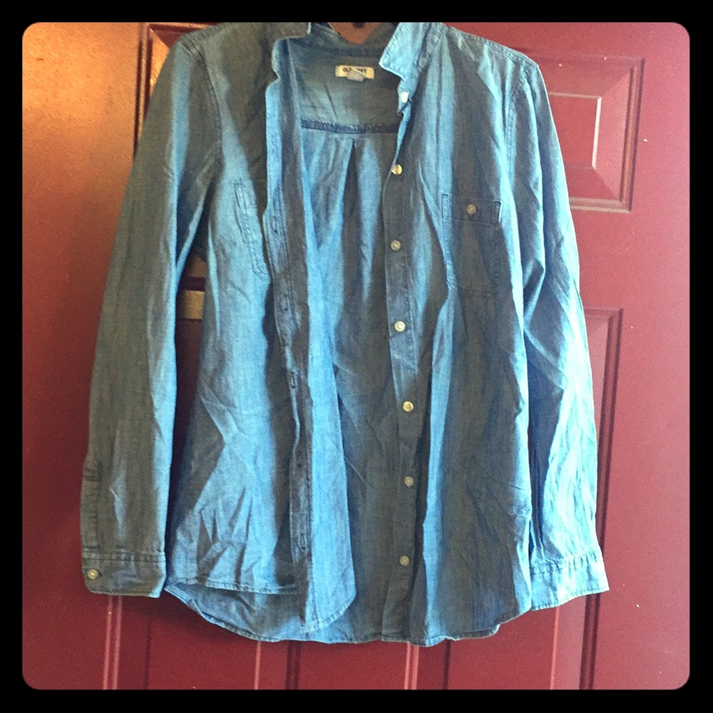 Denim button up